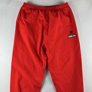 Vintage Gore Tex Alpine Design Pants Red Waterproof Hiking Ski Shell Packable XL